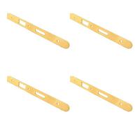 Loops 4 Pack - Bathroom Sashlock Forend Strike & Fixing Pack Set- Brass Pvd Radius 235X24mm
