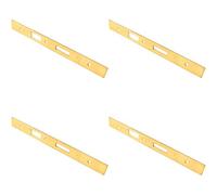 Loops 4 Pack - Bathroom Sashlock Forend Strike & Fixing Pack Set- Brass Pvd Square 235X24mm