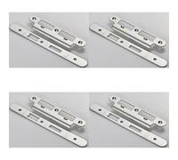 Loops 4 Pack - Bathroom Sashlock Forend Strike & Fixing Pack Set- Bright Steel Radius 235X24mm