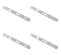 Loops 4 Pack - Bathroom Sashlock Forend Strike & Fixing Pack Set- Satin Steel Radius 235X24mm