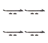 Loops 4 Pack Beeswax Bulb End Casement Stays - 243X15X6mm For Enhanced Window Functionality - Window Peg Bar