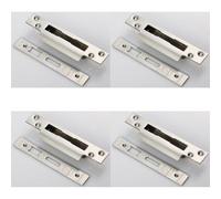 Loops 4 Pack - Bs Cylinder Deadlock Forend Strike & Fixing Pack Set- Satin Steel Square 166X26mm