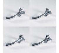 Loops 4 Pack - Bulb Ended Casement Window Fastener - 98mm Handle 45mm Centres Polished Chrome