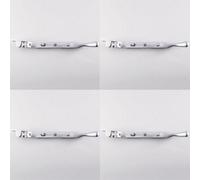 Loops 4 Pack - Bulb Ended Casement Window Stay 203 X 16mm Satin Chrome Pear Drop Handle Bar