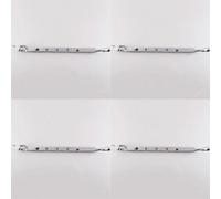 Loops 4 Pack - Bulb Ended Casement Window Stay 305 X 16mm Polished Chrome Pear Drop Handle Bar