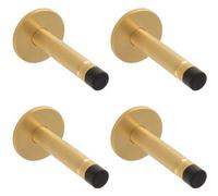 Loops 4 Pack - Coat Hook On Concealed Fix Rose Rubber Tip - 93mm Projection Satin Brass Pvd