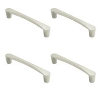 Loops 4 Pack - Curved D Shape Pull Handle 146 X 18.5mm 128mm Fixing Centres Satin Nickel