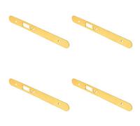 Loops 4 Pack - Din Anti Thrust Nightlatch Forend Strike & Fixing Pack Set- Brass Pvd Radius