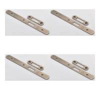 Loops 4 Pack - Door Frame Forend Strike & Fixing Pack Set- Din Euro Deadlock Antique Brass Radius