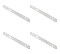 Loops 4 Pack - Door Frame Forend Strike & Fixing Pack Setdin Latch - Satin Steel Radius 235X24mm