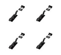 Loops 4 Pack Durable 102mm Black Shepherds Crook Necked Bolts For Secure Doors - Door Bolt Lock