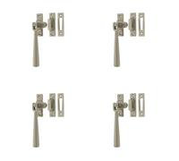 Loops 4 Pack Durable 110mm Satin Nickel Casement Fasteners For Secure Windows - Window Handle