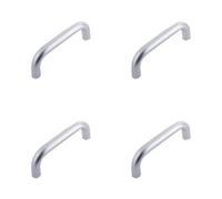 Loops 4 Pack Durable 19mm D Shape Aluminium Pull Handle With Satin Anodised Finish - Door Handle