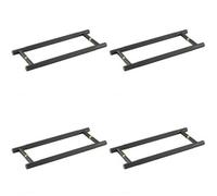 Loops 4 Pack Durable 300mm Black Back To Back Pull Handle For Doors - Door Handle