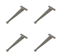 Loops 4 Pack Durable 370X132mm Pewter T Hinge For Doors And Cabinets - Traditional Gate Door - Door Hinges