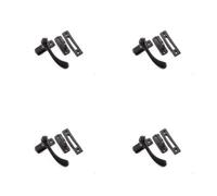 Loops 4 Pack Durable Black Range Bulb End Casement Fasteners 95X55mm For Secure Closing - Window Handle