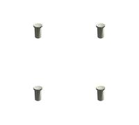 Loops 4 Pack Durable Brass Dust Proof Spring Floor Bolt Socket 25X40mm In Satin Nickel Finish
