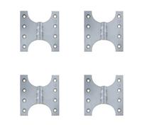 Loops 4 Pack Durable Budget Parliament Hinge - 102X151X5mm Satin Chrome - Door Hinges