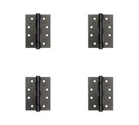 Loops 4 Pack Durable Grade 11 Black Steel Ball Bearing Hinge 102X76mm For Heavy-Duty Doors - Door Hinges