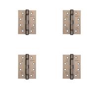 Loops 4 Pack Durable Grade 11 Bronze Steel Ball Bearing Hinge 102X76mm For Heavy-Duty Doors - Door Hinges