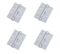 Loops 4 Pack Durable Grade 11 Satin Chrome Steel Ball Bearing Hinge 102X76mm For Heavy-Duty Doors - Door Hinges