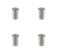 Loops 4 Pack Durable Stainless Steel Floor Bolt Socket For Concrete - 20X25mm Dust Proof Design