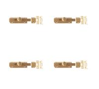 Loops 4 Pack Elegant 100X35mm Satin Brass Architectural Slide Door Bolts - Door Bolt Lock