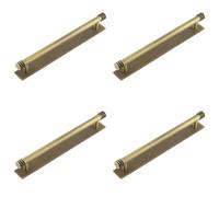 Loops 4 Pack Elegant 224mm Antique Brass Cabinet Handle With Versatile Backplate Options - Kitchen Drawer Pull Handle