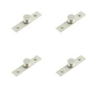 Loops 4 Pack Elegant 30mm Stepped Satin Nickel Cupboard Knob - Versatile Solid Brass Hardware - Kitchen Cabinet Knob