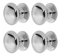 Loops 4 Pack Elegant 32mm Polished Chrome Cupboard Knob For All Furniture - Kitchen Cabinet Knob