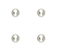 Loops 4 Pack Elegant 40mm Euro Profile Escutcheon In Satin Nickel Finish - Solid Brass Key Hole Cover