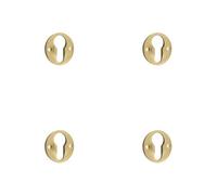 Loops 4 Pack Elegant 40mm Satin Brass Euro Profile Escutcheon For Luxury Homes - Solid Brass Key Hole Cover