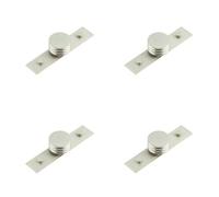 Loops 4 Pack Elegant 40mm Satin Nickel Cupboard Knob For Stylish Interiors - Kitchen Cabinet Knob