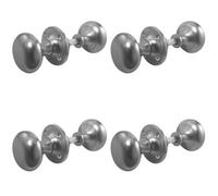 Loops 4 Pack Elegant 50mm Satin Chrome Mushroom Rim Door Knob For Timeless Style