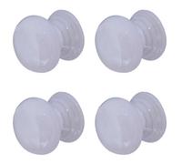 Loops 4 Pack Elegant 50mm White Porcelain Cupboard Knob For Classic Style - Kitchen Cabinet Knob