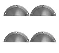 Loops 4 Pack Elegant 85mm Satin Chrome Drawer Pulls For Modern Interiors - Kitchen Drawer Pull Handle