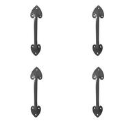 Loops 4 Pack Elegant Antique Black 200mm Pull Handle For Cabinets And Doors - Door Handle