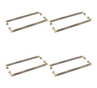 Loops 4 Pack Elegant Antique Brass Pull Handle 425mm Back To Back For Stylish Home Decor - Door Handle