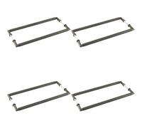 Loops 4 Pack Elegant Back To Back Dark Bronze Pull Handle - 425mm Solid Brass Design - Door Handle