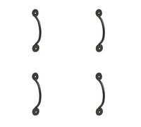 Loops 4 Pack Elegant Black Bow Handle For Cabinets - 138X38mm - Kitchen Drawer Pull Handle