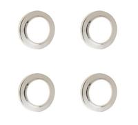 Loops 4 Pack Elegant Chamfered Outer Roses For Escutcheons In Polished Nickel - Solid Brass Key Hole Cover