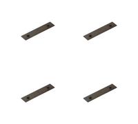 Loops 4 Pack Elegant Dark Bronze Backplate For Cupboard Knob - 140X30mm - Kitchen Cabinet Knob