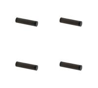 Loops 4 Pack Elegant Knurled Wall-Mounted Door Stop In Dark Bronze Finish - Solid Brass & Rubber Stopper