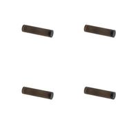 Loops 4 Pack Elegant Knurled Wall Mounted Door Stops In Antique Brass Finish - Solid Brass & Rubber Stopper
