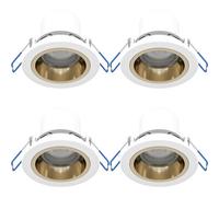 Loops 4 Pack Elegant Modern White And Gold Indoor Ceiling Spotlight For Stylish Homes