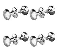 Loops 4 Pack Elegant Mushroom Rim Door Knob In Polished Chrome - 50mm Design