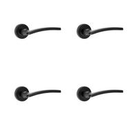 Loops 4 Pack Elegant Noir Lever Black Door Handle For Modern Interiors - Interior Handle