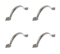 Loops 4 Pack Elegant Pewter Tear Cabinet Handle 185X50mm For Stylish Home Decor - Kitchen Drawer Pull Handle