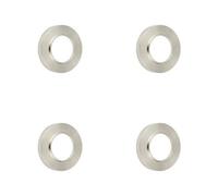 Loops 4 Pack Elegant Plain Outer Roses In Satin Nickel Finish - Door Handle