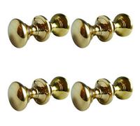Loops 4 Pack Elegant Polished Brass Oval Rim Door Knob For Sophisticated Interiors
